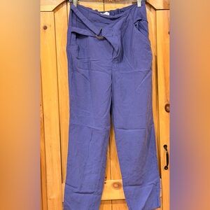 Anthropologie Purple Cupro Trousers